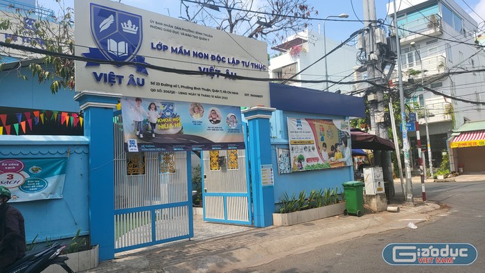 Lớp mầm non độc lập, tư thục Việt Âu tại Quận 7, Thành phố Hồ Chí Minh (ảnh: P.L)