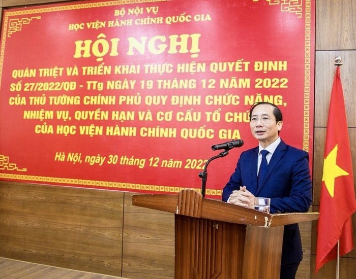 Tân Giám đốc Học viện Hành chính Quốc gia - Phó Giáo sư, Tiến sĩ Nguyễn Bá Chiến. Ảnh: moha.gov.vn.