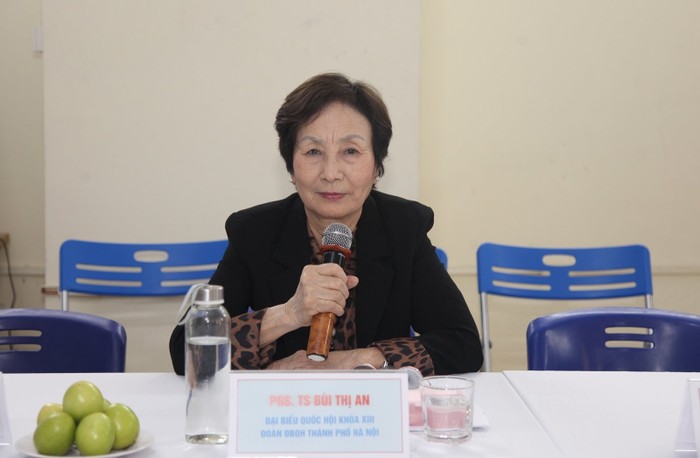 Phó Giáo sư, Tiến sĩ Bùi Thị An - Đại biểu Quốc hội khóa XIII của Đoàn Đại biểu Quốc hội thành phố Hà Nội chia sẻ.