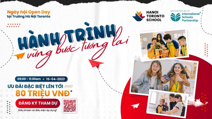 Ngày hội thông tin “Hành trình vững bước tương lai” được tổ chức tại Hà Nội Toronto School vào ngày 15/4/2023. Ảnh: NTCC.