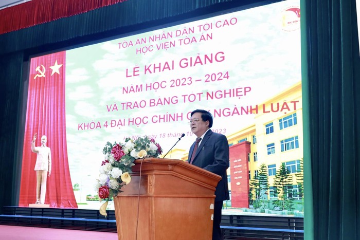 Phó Giáo sư, Tiến sĩ Phạm Minh Tuyên - Giám đốc Học viện Tòa án. Ảnh: website trường.