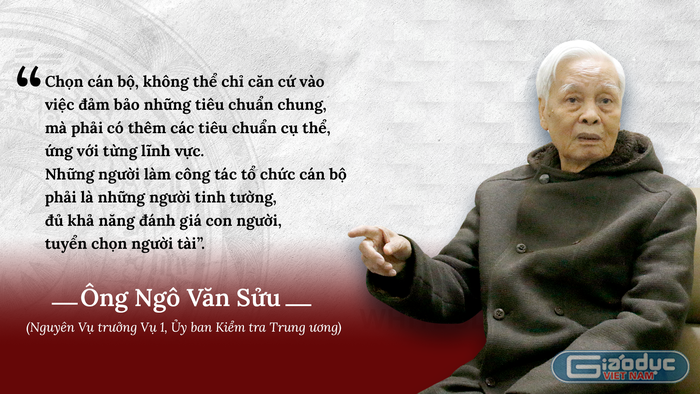 Ông Ngô Văn Sửu - nguyên Vụ trưởng Vụ 1, Ủy ban Kiểm tra Trung ương. Thiết kế: Thành An.