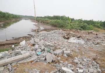 Hiện trường của vụ cưỡng chế thu hồi đất tại Hải Phòng đã bị san phẳng.