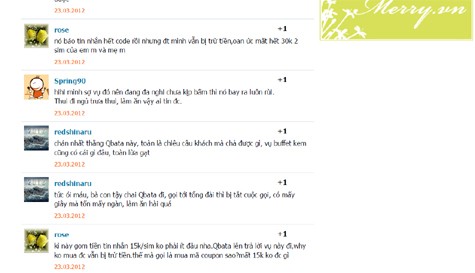 Không chỉ trên Facebook, những "tín đồ' online còn "phản ứng" với cách kinh doanh của Qbata trên một số diễn đàn internet khác. (Ảnh chụp màn hình)