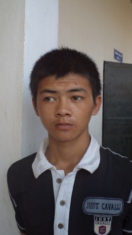 Bùi Văn Huân sau khi bị bắt giữ