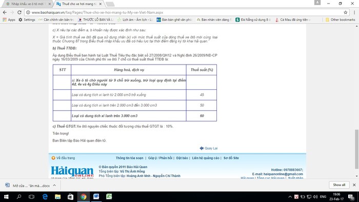 Ảnh chụp màn hình Baohaiquan.vn ngày 22/2/2017