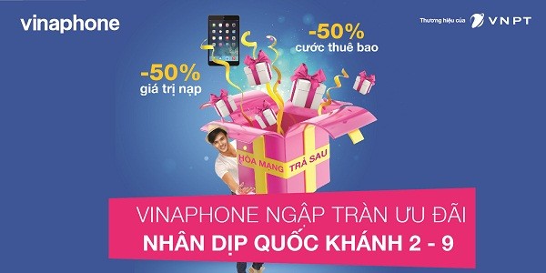 VinaPhone đưa ra nhiều ưu đãi hấp dẫn nhân dịp Quốc khánh.