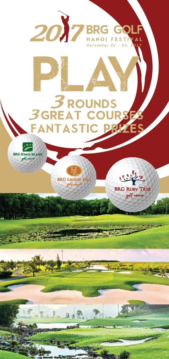 2017 BRG Golf Hà Nội Festival diễn ra trong ba ngày từ 1 đến 3/12/2017