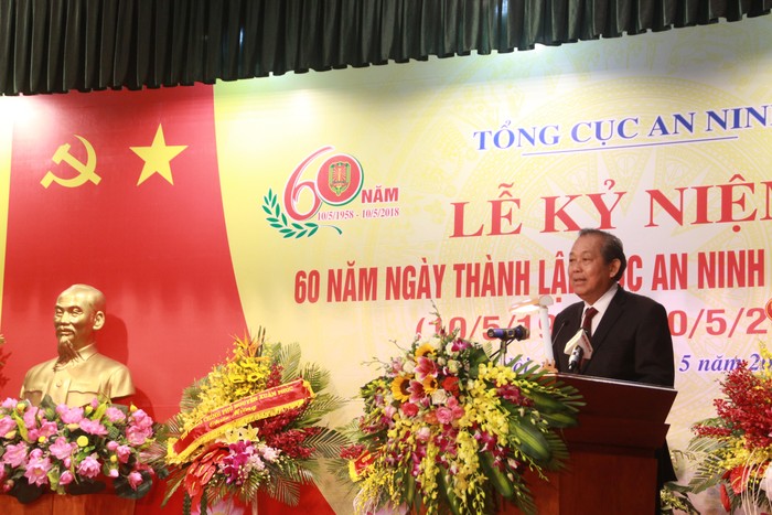 Phó Thủ tướng Thường trực Chính phủ Trương Hoà Bình phát biểu tại buổi lễ kỷ niệm. Ảnh: VGP/Lê Sơn