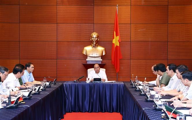 Thủ tướng Nguyễn Xuân Phúc phát biểu ý kiến về công tác chuẩn bị cho Hội nghị WEF ASEAN 2018, ngày 9/9. Ảnh: Thống Nhất/TTXVN