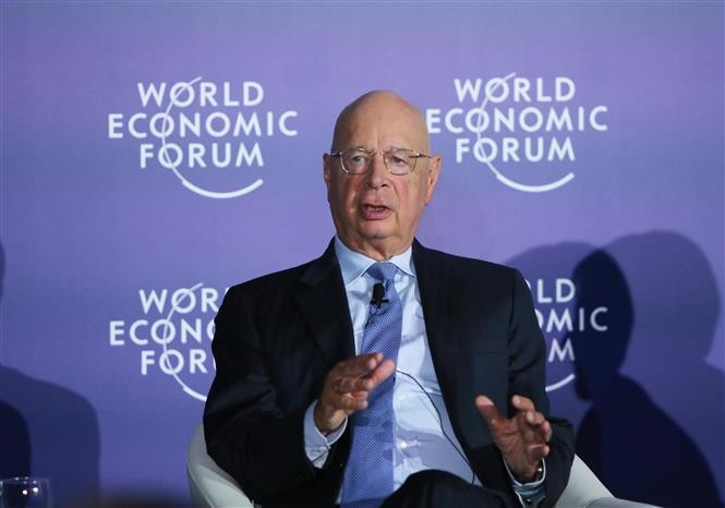 Giáo sư Klaus Schwab, người sáng lập, Chủ tịch Điều hành Diễn đàn Kinh tế thế giới. Ảnh: Lâm Khánh/TTXVN