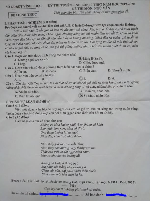 Bí quyết ôn và thi Văn vào lớp 10 mùa covid 19 ảnh 1