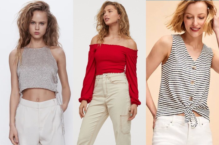 Các mẫu áo lửng rất thích hợp mặc đi biển từ Zara, H&amp;M, Old Navy đang được giảm giá tới 50%++, chỉ còn từ 50.000VNĐ.