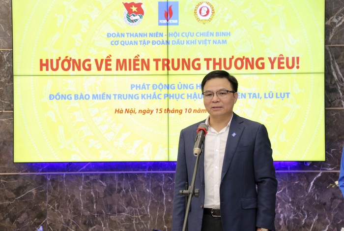 Tổng giám đốc Petrovietnam kêu gọi người lao động ngành Dầu khí tiếp tục ủng hộ đồng bào bão lụt.