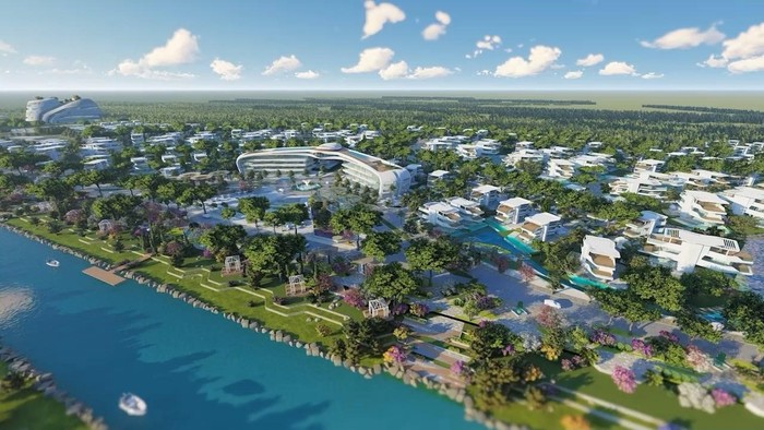 Một phân khu thuộc dự án Sunshine Heritage Resort với các công trình có thiết kế ấn tượng.