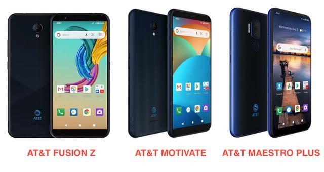 Hình ảnh 3 mẫu điện thoại của VinSmart đang được AT&amp;T phân phối rộng rãi trên toàn nước Mỹ.