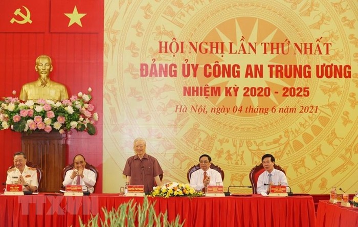 Tổng Bí thư Nguyễn Phú Trọng phát biểu tại buổi lễ. (Ảnh: Trí Dũng/TTXVN)