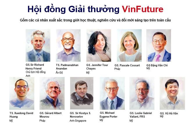 Các thành viên Hội đồng Giải thưởng VinFuture