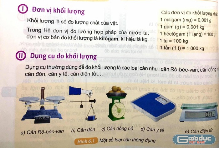 Hình 2. Ảnh chụp trang 20 của cuốn sách Khoa học tự nhiên 6 (Ảnh do tác giả cung cấp)