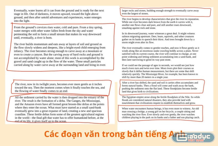 Các đoạn văn bản trong bản tiếng Anh cuốn &quot;Bí mật của nước&quot;, tác giả Masaru Emoto. (Ảnh do tác giả cung cấp)