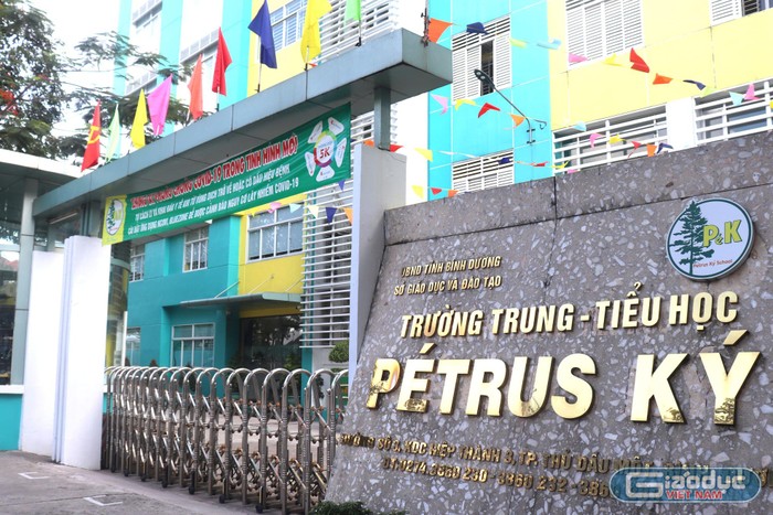 Cơ sở 2 Trường Trung - Tiểu học Pétrus Ký (thành phố Thủ Dầu Một, tỉnh Bình Dương ). Ảnh: Nhân vật cung cấp