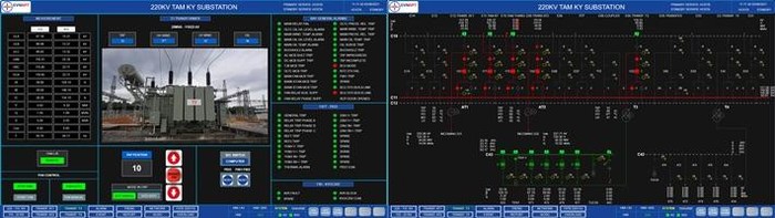 Hệ thống điều khiển máy tính do EVNNPT tự xây dựng tại Trạm 220 kV Tam Kỳ.