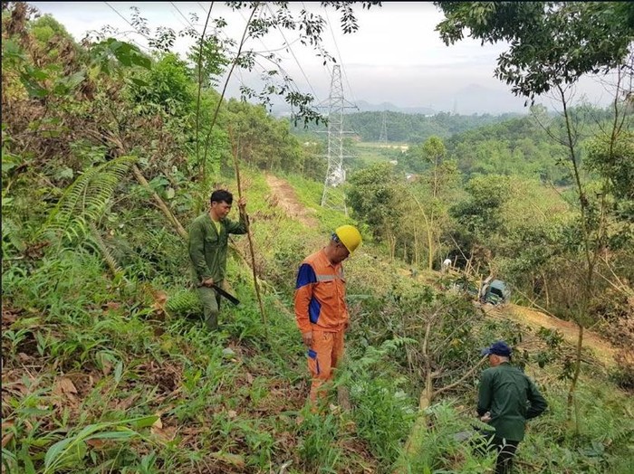 Kiểm tra đường điện và khuyến cao nhân dân thực hiện các biện pháp phòng cháy chữa cháy để không để xảy ra sự cố cháy nổ trong đốt nương, làm rẫy,... vi phạm an toàn hành lang lưới điện gây nguy cô cháy nổ tại Đội quản lý vận hành lưới điện Tuyên Quang