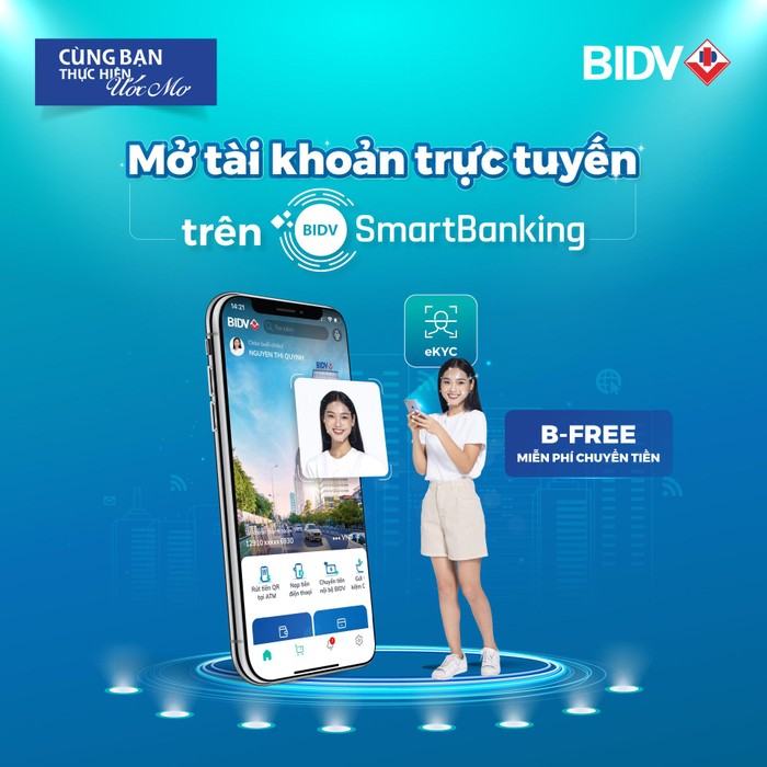 BIDV khuyến khích người lao động đăng ký mở tài khoản online với công nghệ định danh điện tử - eKYC.