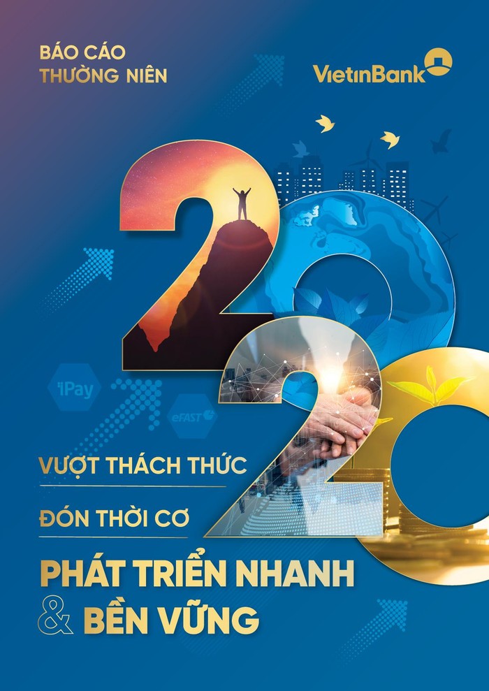 Trang bìa Báo cáo thường niên 2020 của VietinBank