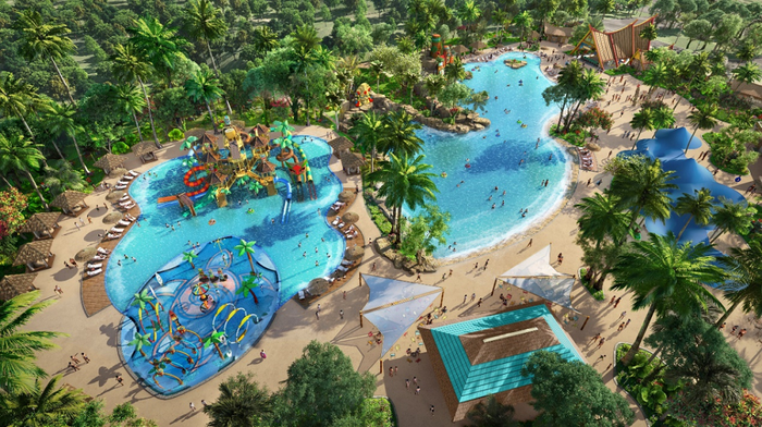 Phối cảnh công viên giải trí Tropicana Park chuẩn bị vận hành trong quý II.2022