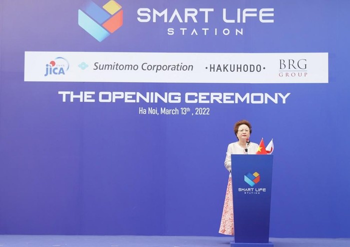 Madame Nguyễn Thị Nga – Chủ tịch Tập đoàn BRG phát biểu tại buổi lễ