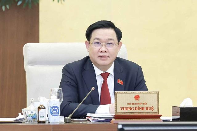 Chủ tịch Quốc hội Vương Đình Huệ: Qua giám sát cần có giải pháp đối với việc chuyển đơn thư lòng vòng - Ảnh: VGP/Lê Sơn