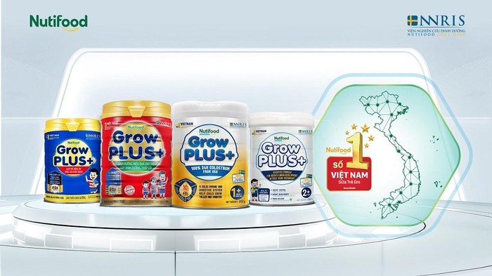 Nutifood GrowPLUS+ giữ vững vị thế sữa trẻ em số 1 Việt Nam trong ba năm liền