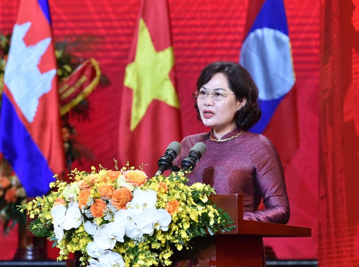 Thống đốc Ngân hàng Nhà nước Nguyễn Thị Hồng phát biểu tại sự kiện