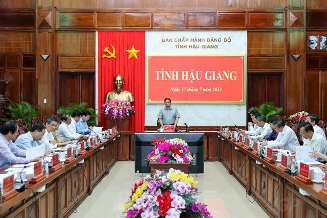 Trong 06 tháng đầu năm 2022, kinh tế đã được phục hồi tích cực và đạt mức tăng trưởng 11%, cao nhất từ trước đến nay; cao nhất vùng Đồng bằng sông Cửu Long và xếp thứ 8 trong cả nước. Ảnh VGP/Nhật Bắc