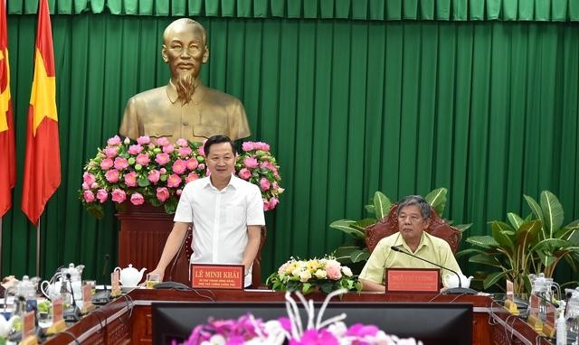 Đồng chí Lê Minh Khái, Bí thư Trung ương Đảng, Phó Thủ tướng Chính phủ, Trưởng Đoàn kiểm tra số 544 quán triệt nội dung kiểm tra. Ảnh VGP/Trần Mạnh