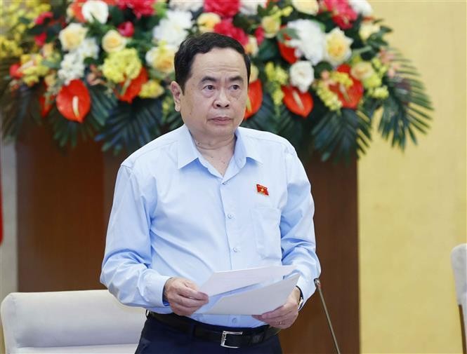 Ông Trần Thanh Mẫn, Phó Chủ tịch Thường trực Quốc hội làm Trưởng đoàn giám sát chuyên đề thực hiện Nghị quyết của Quốc hội. Ảnh: TTXVN