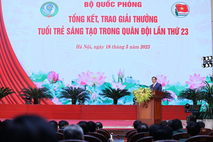 Thủ tướng Phạm Minh Chính: Phải phát triển cả khoa học công nghệ và khoa học xã hội nhân văn, khoa học quân sự và bảo vệ nền tảng tư tưởng của Đảng, đặt dưới sự lãnh đạo toàn diện, trực tiếp của Đảng - Ảnh VGP/Nhật Bắc