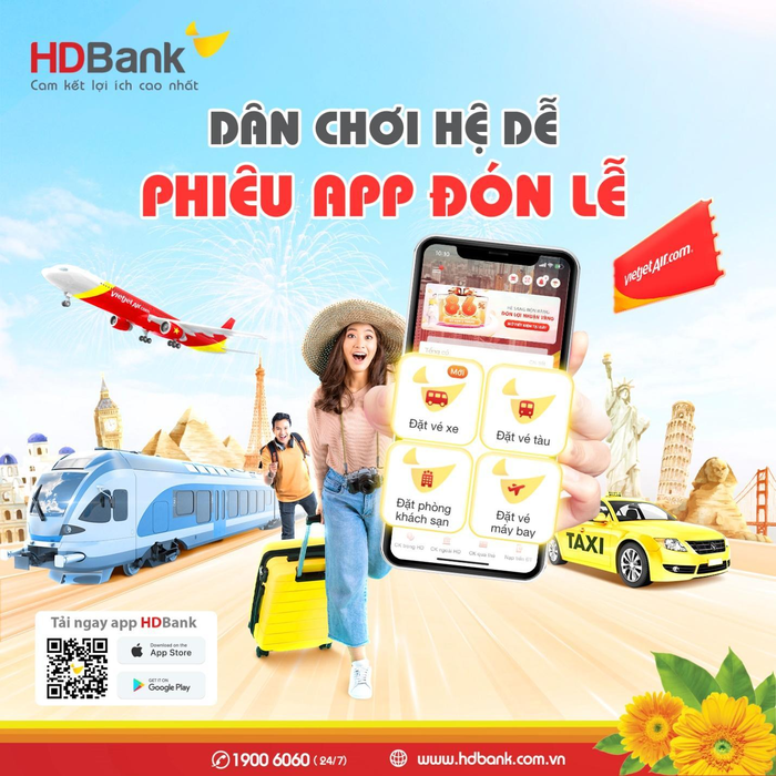 Rất nhiều ưu đãi hấp dẫn dành cho người dùng trên App HDBank vào dịp lễ, ngày đôi, cũng là chất xúc tác cho các giao dịch số gia tăng.