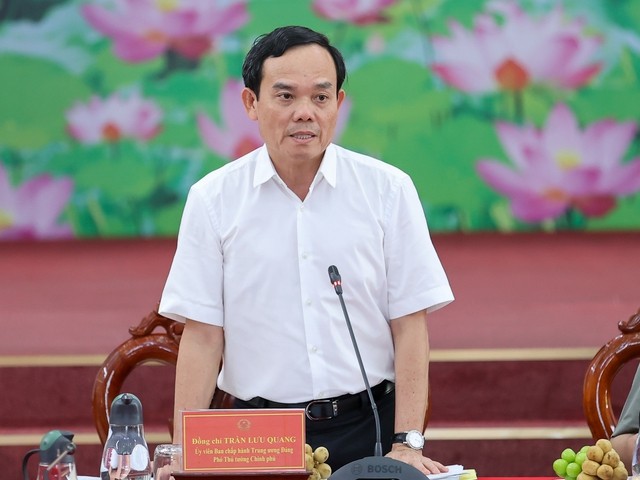 Phó Thủ tướng Trần Lưu Quang phát biểu tại hội nghị. Ảnh: VGP/Nhật Bắc
