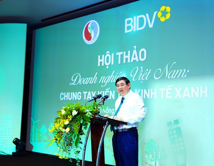 Chủ tịch Hội đồng quản trị BIDV Phan Đức Tú khẳng định, tăng trưởng bền vững, tăng trưởng xanh là các mục tiêu chiến lược quan trọng hàng đầu trong hoạt động của BIDV.