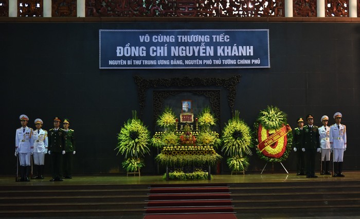 Tổ chức trọng thể Lễ tang đồng chí Nguyễn Khánh. Ảnh: VGP