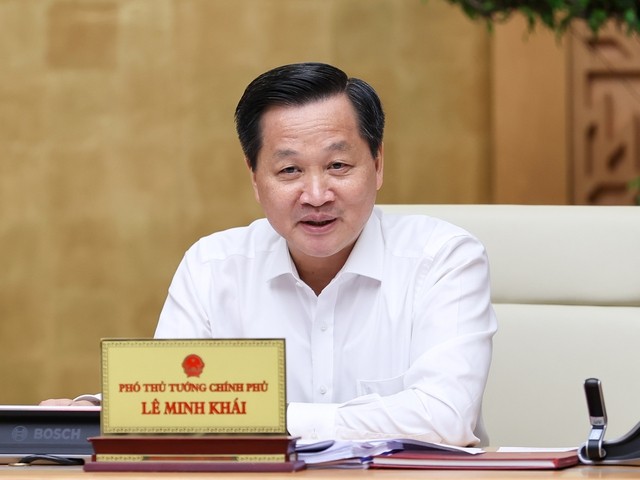 Phó Thủ tướng Lê Minh Khái phát biểu tại Phiên họp. Ảnh: VGP/Nhật Bắc