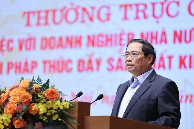 Thủ tướng Phạm Minh Chính phát biểu mở đầu Hội nghị. Ảnh: VGP/Nhật Bắc