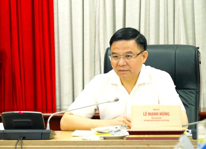Tổng Giám đốc Petrovietnam Lê Mạnh Hùng chủ trì buổi làm việc