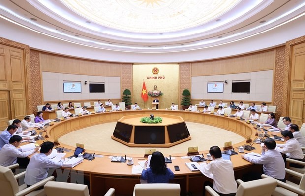 Phiên họp Chính phủ thường kỳ tháng 10 năm 2023. (Ảnh: Dương Giang/TTXVN)