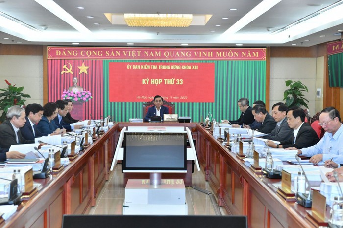 Từ ngày 14 đến ngày 16/11/2023, tại Hà Nội, Ủy ban Kiểm tra Trung ương đã họp Kỳ thứ 33. Ảnh: Ubkttw.vn