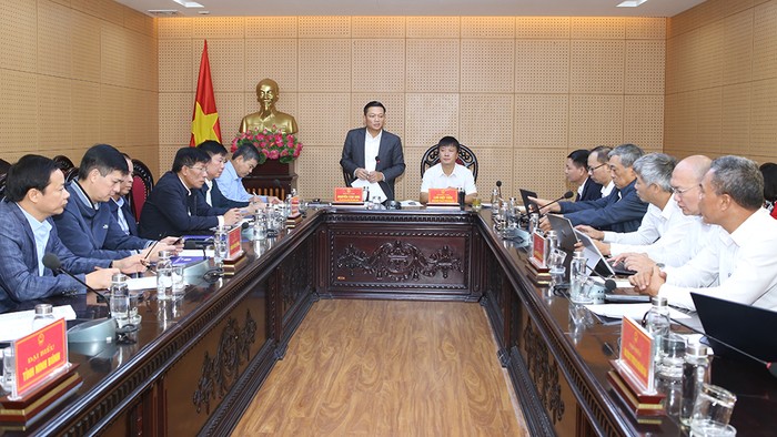 Ông Nguyễn Cao Sơn – Phó Chủ tịch Uỷ ban nhân dân tỉnh Ninh Bình phát biểu tại buổi làm việc.