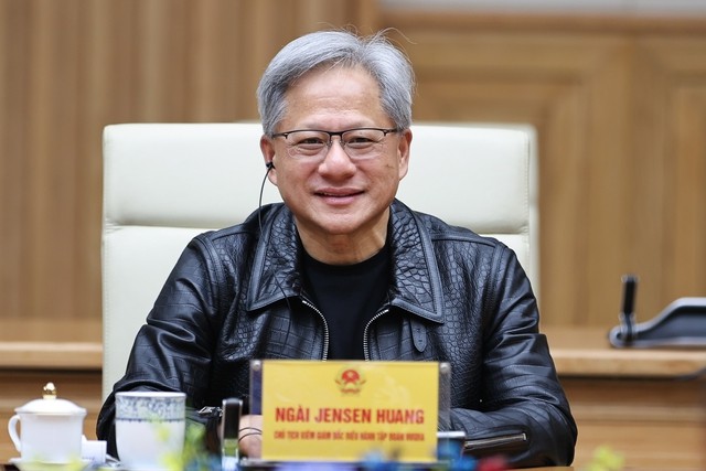 Chủ tịch Jensen Huang cho biết, NVIDIA đã đầu tư khoảng 250 triệu USD vào Việt Nam, xác định Việt Nam là thị trường quan trọng. Ảnh: VGP/Nhật Bắc