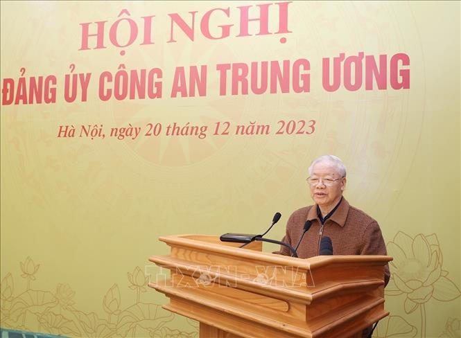 Tổng Bí thư Nguyễn Phú Trọng phát biểu chỉ đạo hội nghị. Ảnh: Trí Dũng/TTXVN